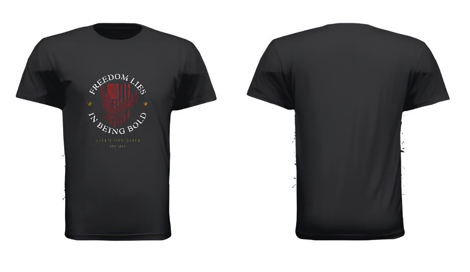 Freedom Lies In Being Bold T-Shirt - Black
