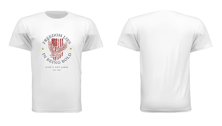 Freedom Lies In Being Bold T-Shirt - White