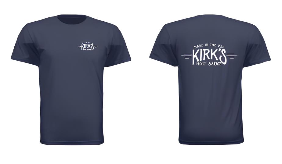 Kirk's Hot Sauce Logo T-Shirt - Navy