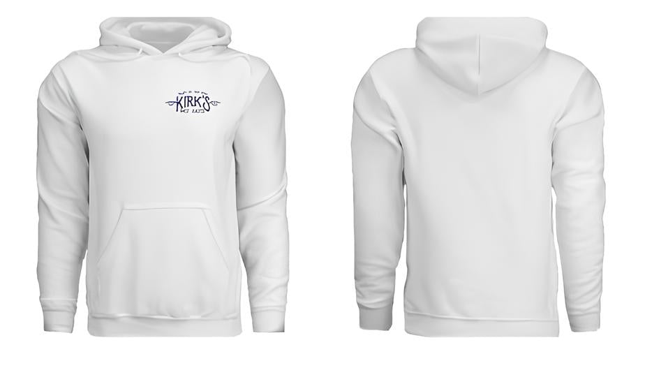 Kirk's Hot Sauce Embroidered Logo Hoodie Sweatshirt - White