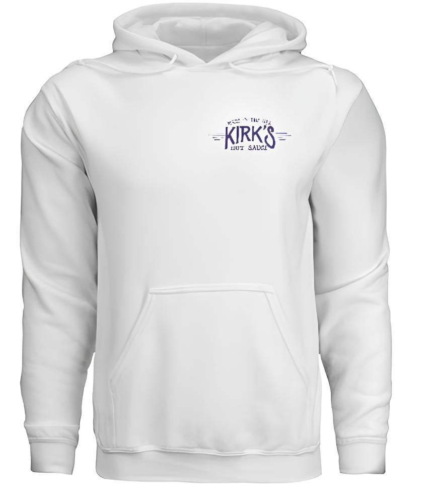 Kirk's Hot Sauce Embroidered Logo Hoodie Sweatshirt - White