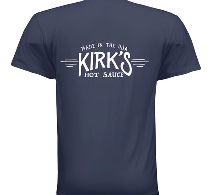 Kirk's Hot Sauce Logo T-Shirt - Navy